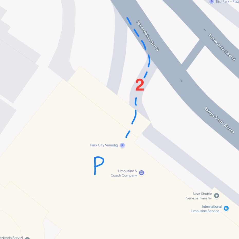 Gehandicapten parkeerplaats Venetië