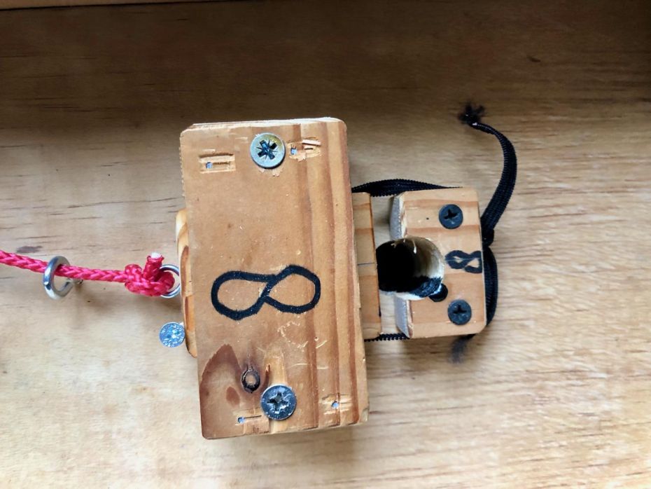 Stokvangspel systeem om stok vastste zetten