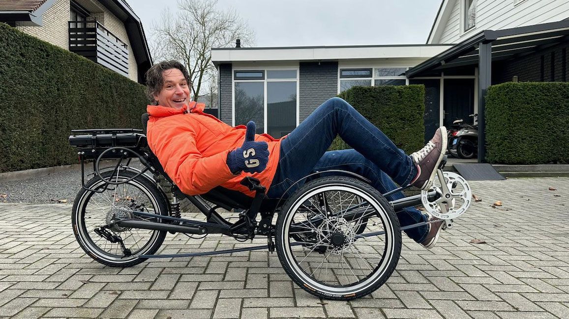 USVA ligfiets op maat met trapondersteuning