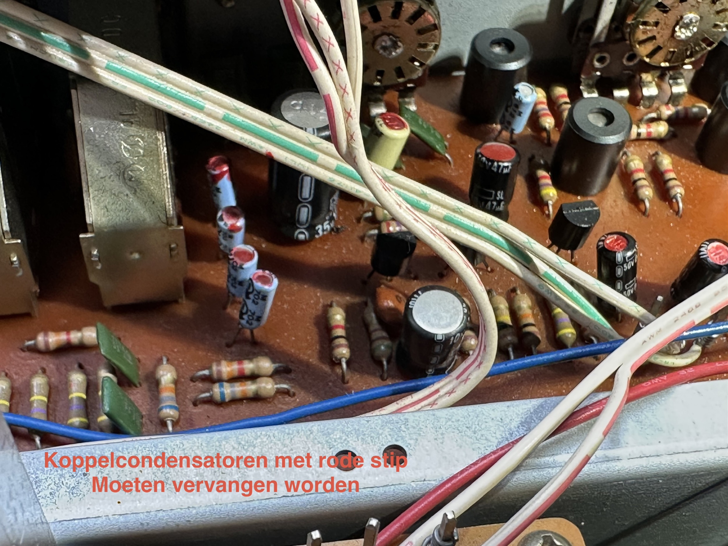 Voorversterker printplaat van Akai AM-2800