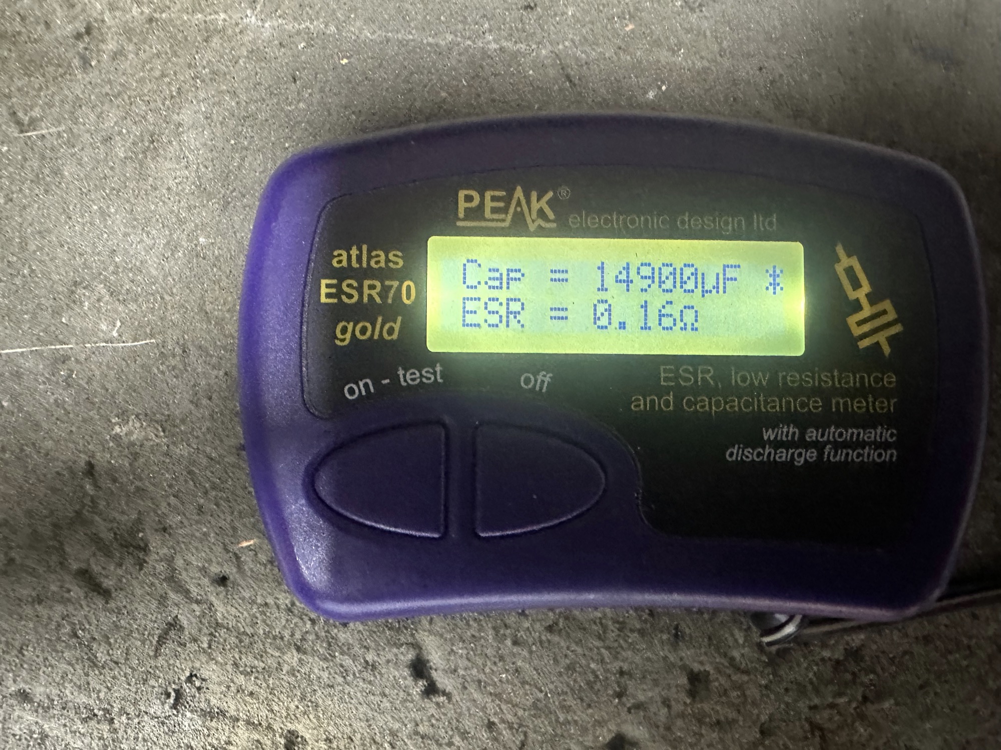 15.000uF buffer elo nog in perfecte conditie