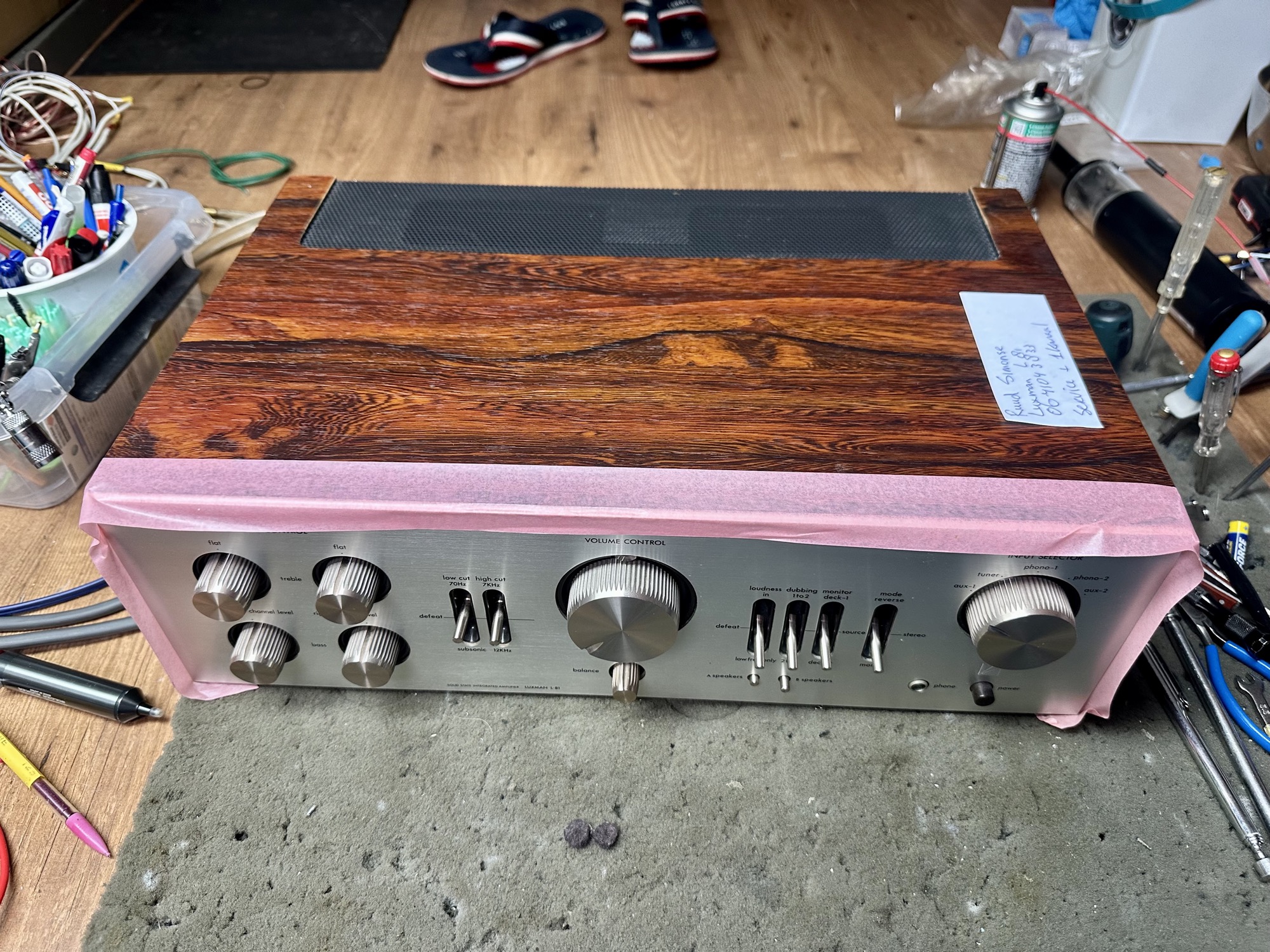 Luxman L-81 versterker uit 1975 - 1979 ter reparatie
