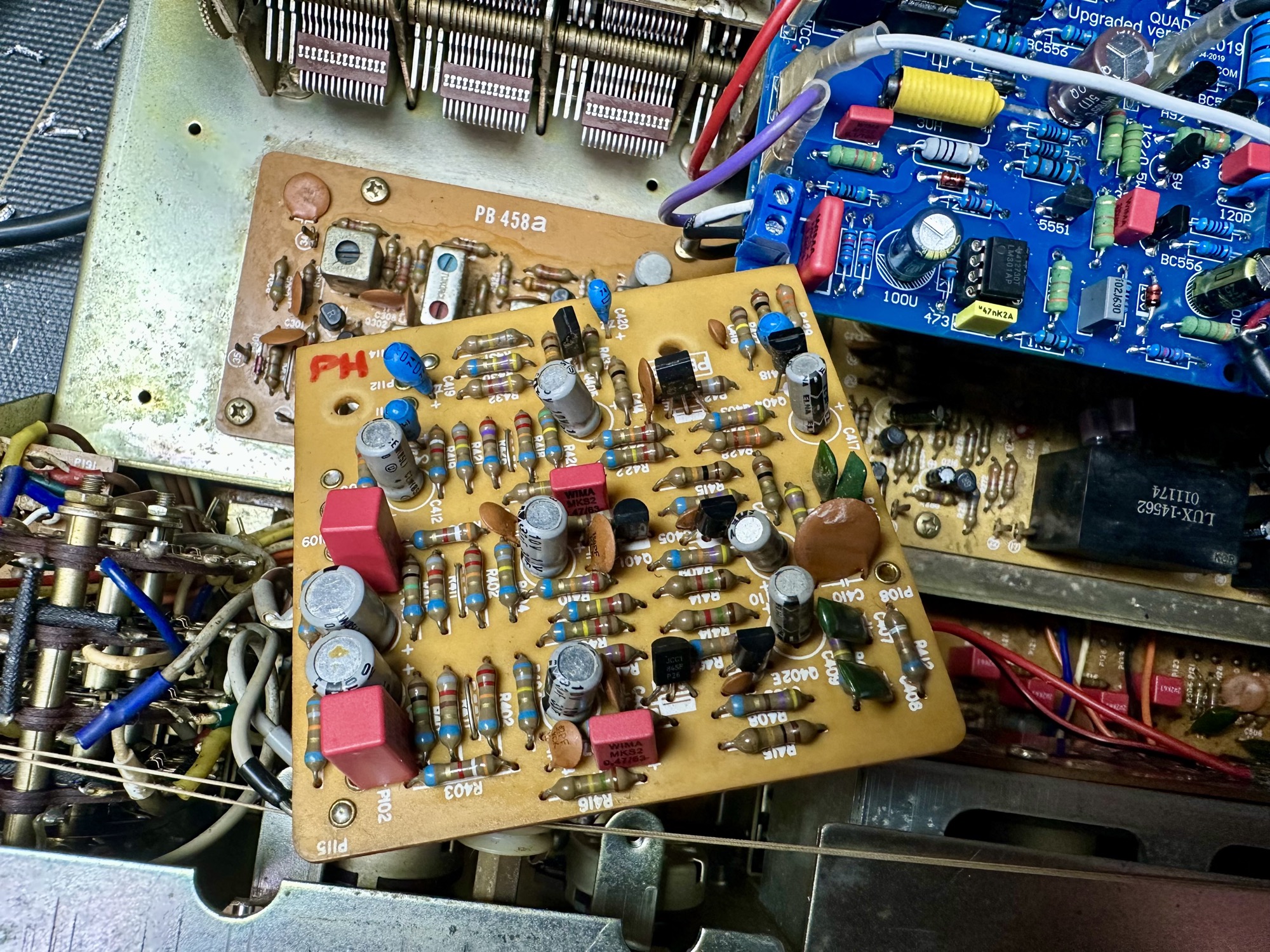 Phono RIAA versterker van Luxman 800 met Wima 