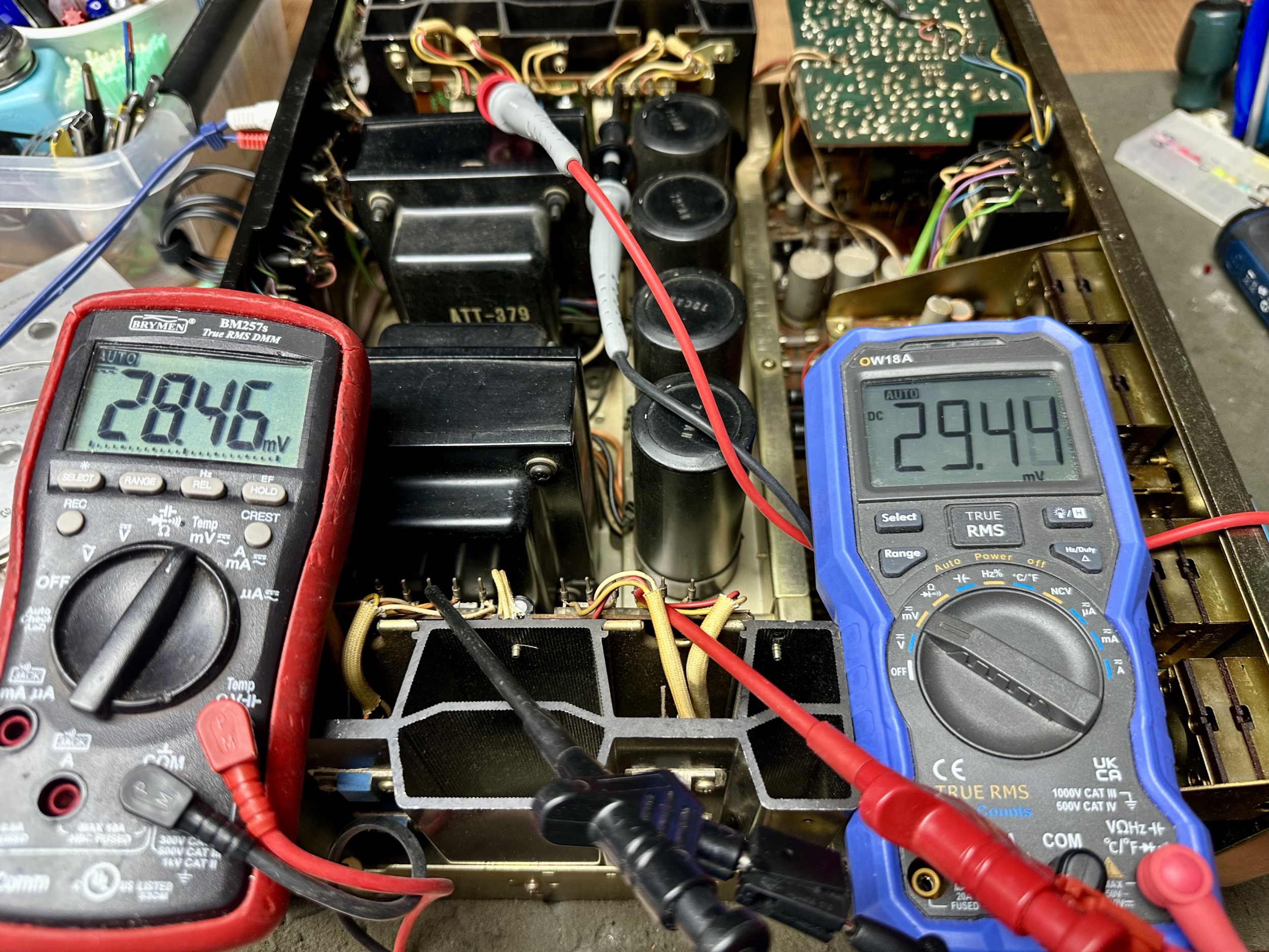 Bias / ruststroom in stelling van Pioneer SA-9500 II
