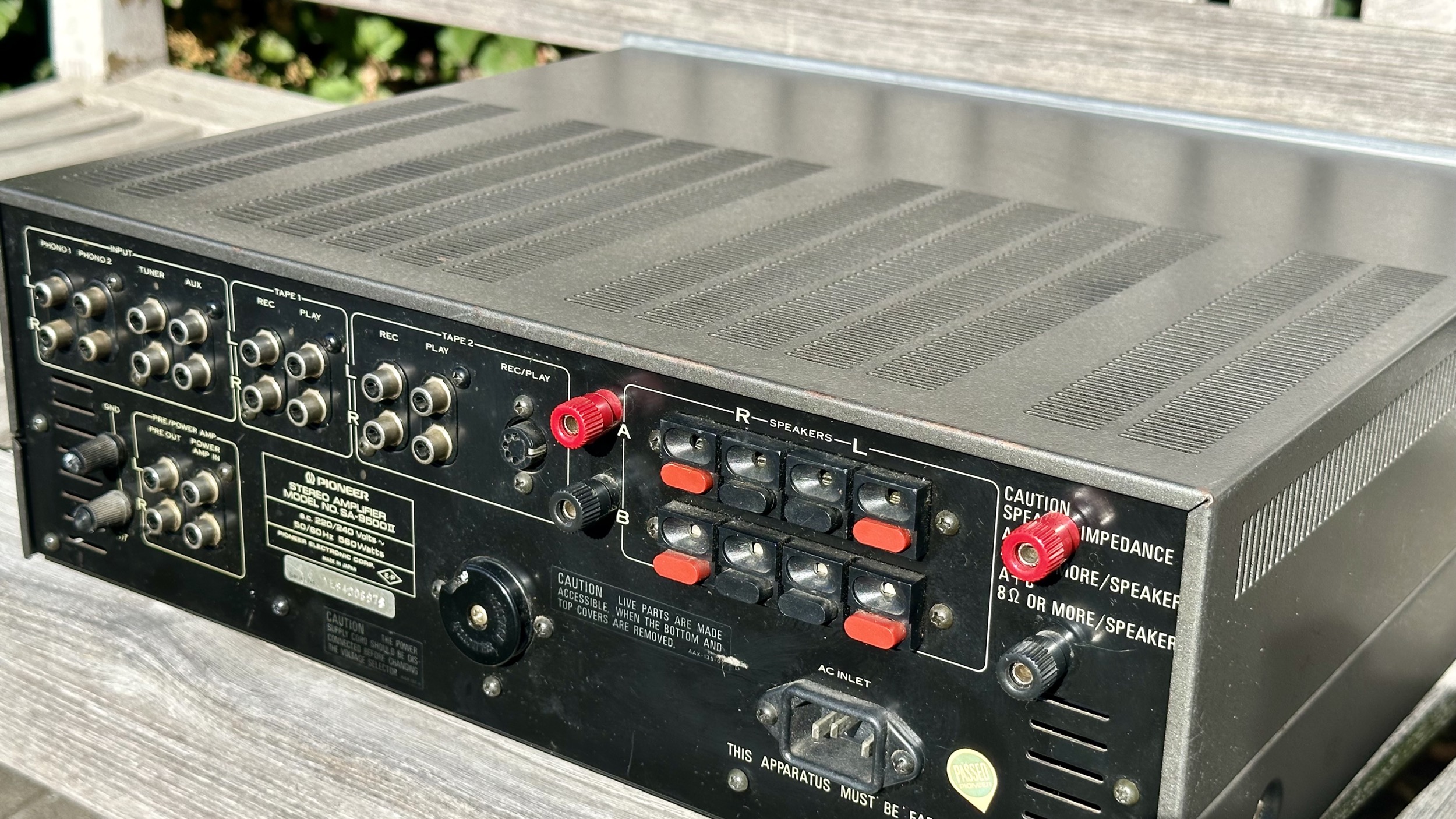 Achterkant van Gerepareerde Pioneer SA-9500 II