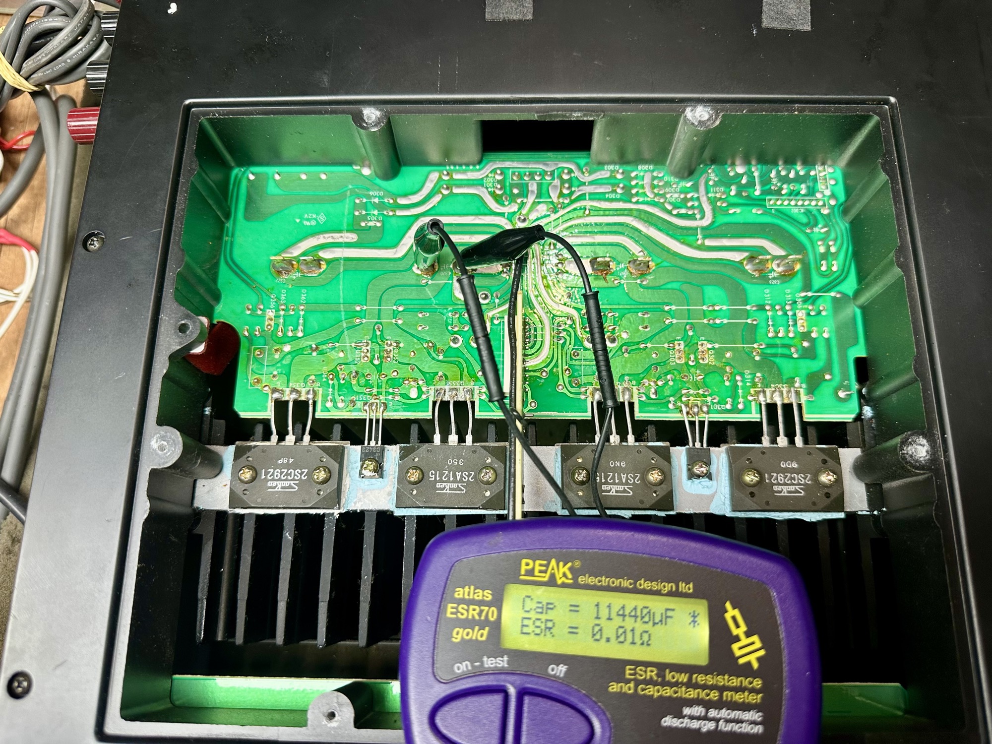 Capaciteit van voeding elco's Sony TA-N55