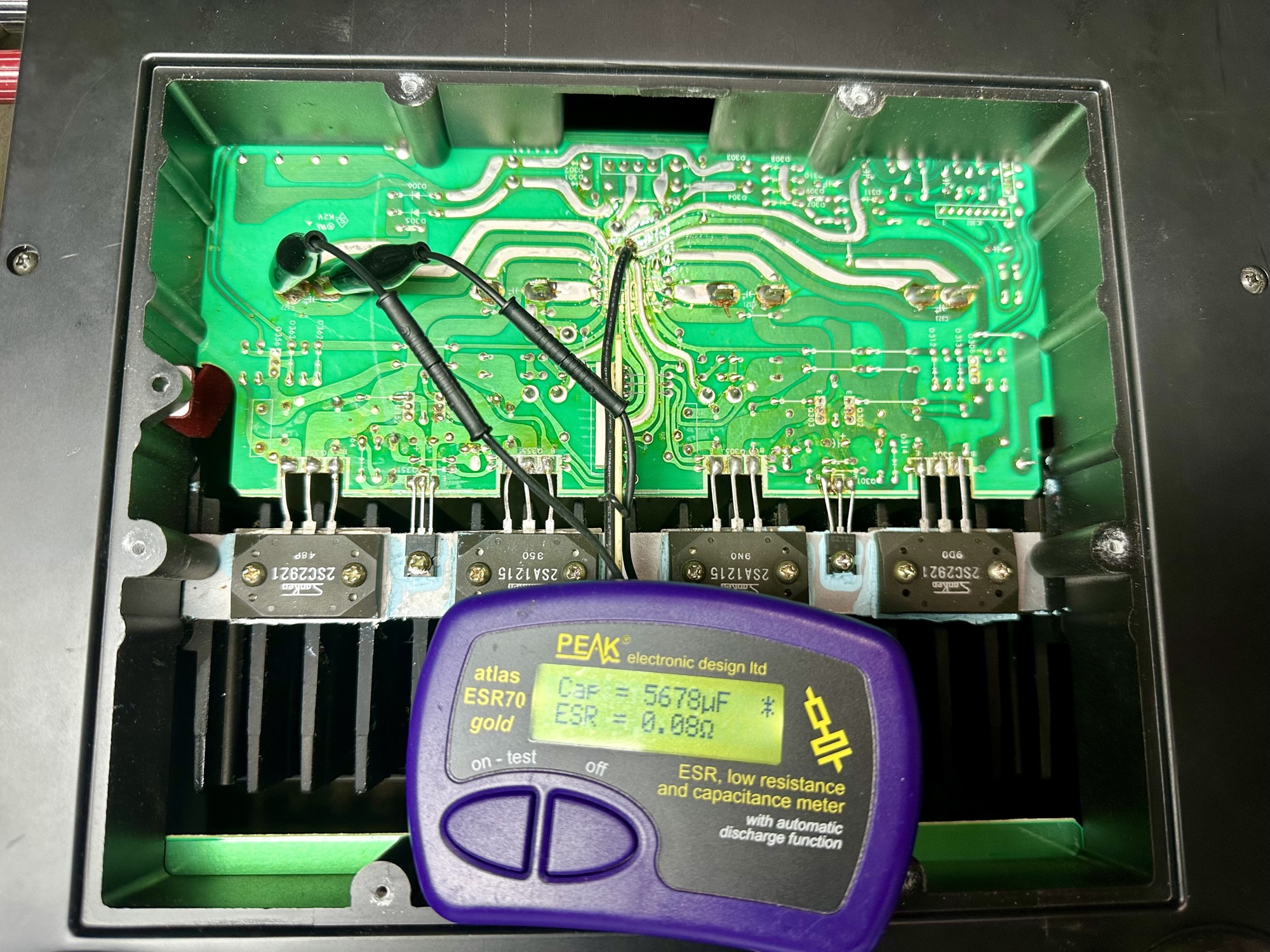 Capaciteit van voeding elco's Sony TA-N55