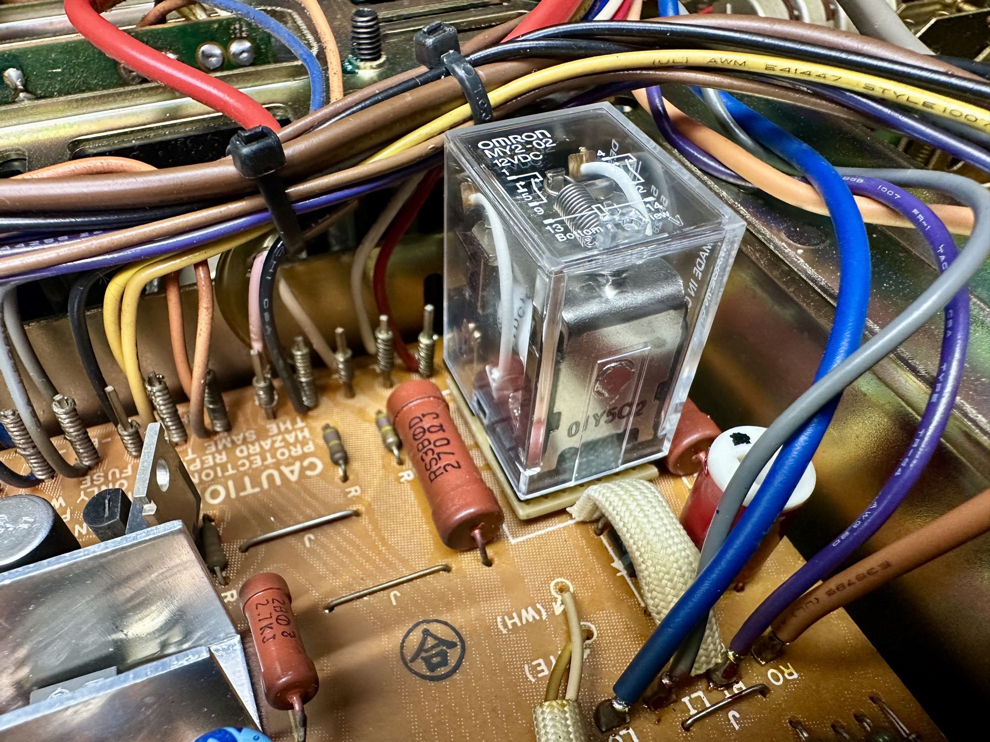 Verloopprint voor nieuw relais voor Yamaha CA 1010