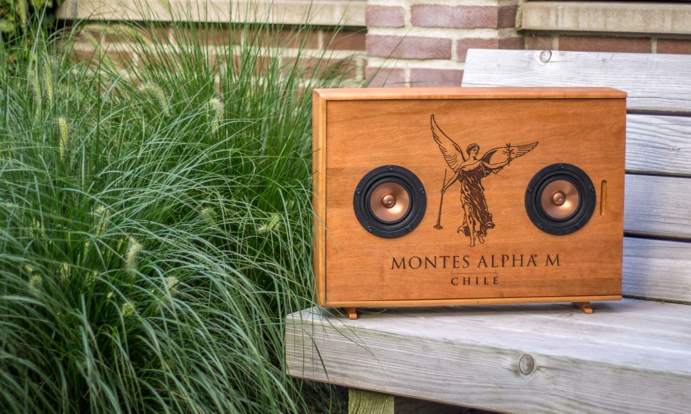 Mark Audio luidspreker in wijnkist