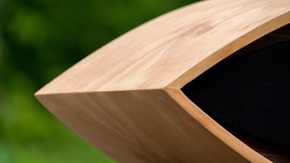 BT design speaker met houtfineer