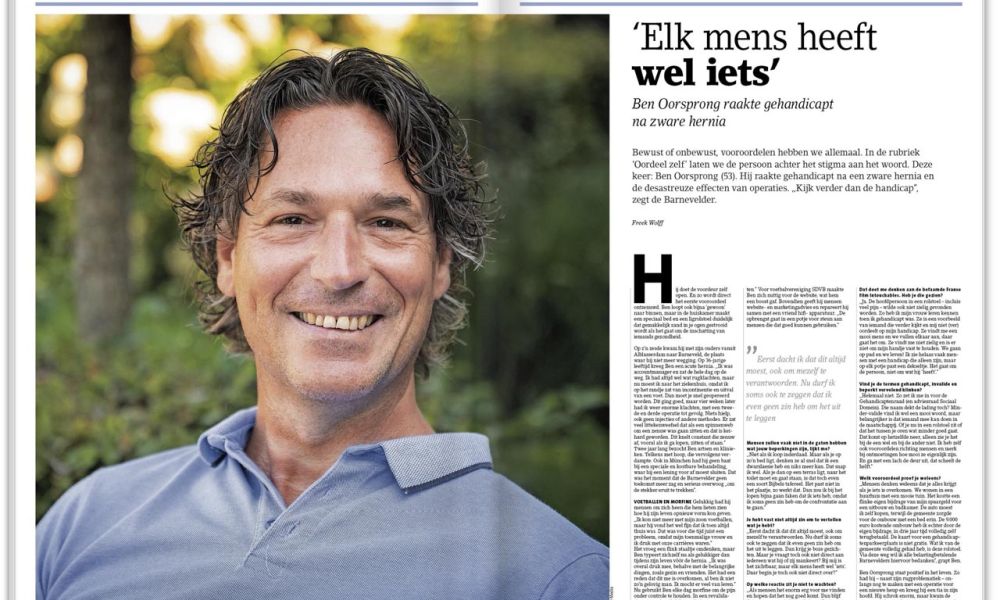 Ben Oorsprong in de rubriek: Oordeel zelf. BK 16-09-2023