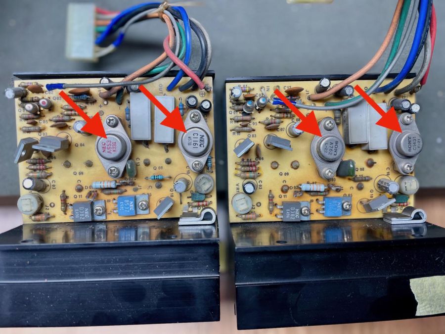 Luxman versterker L309 reparatie