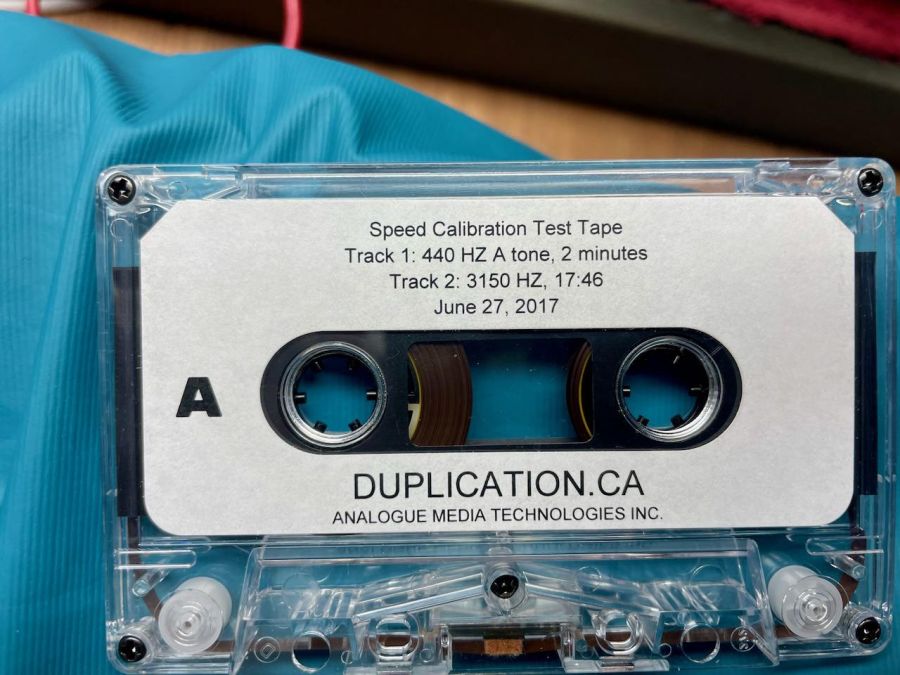 Cassettebandje met testtonen