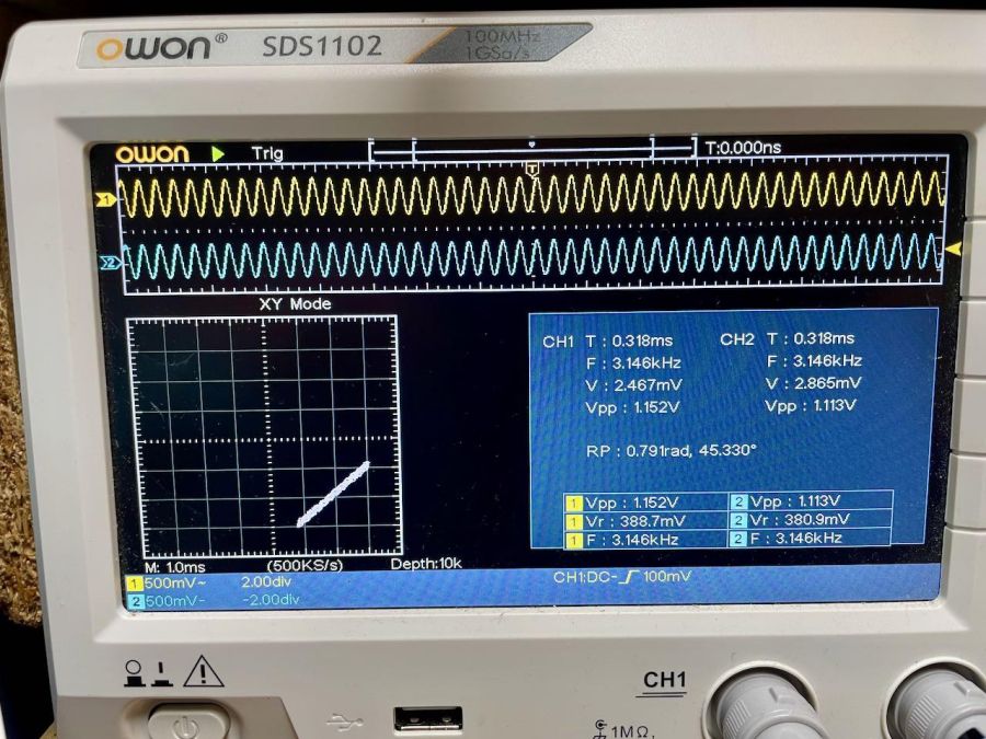 3150Hz afregelen met oscilloscoop